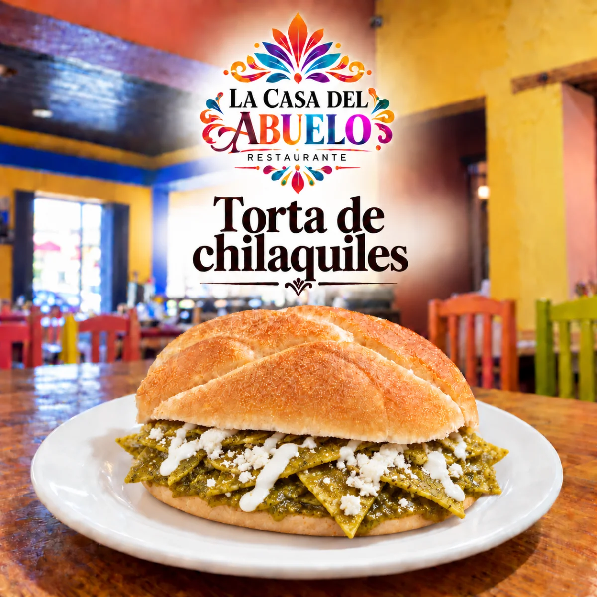 Torta de chilaquiles
