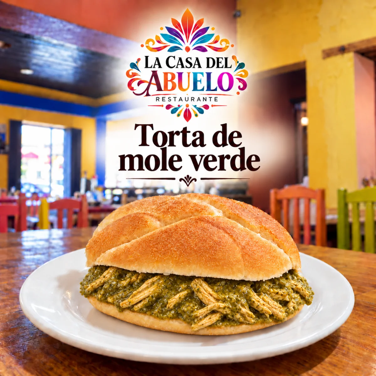 Torta de mole verde