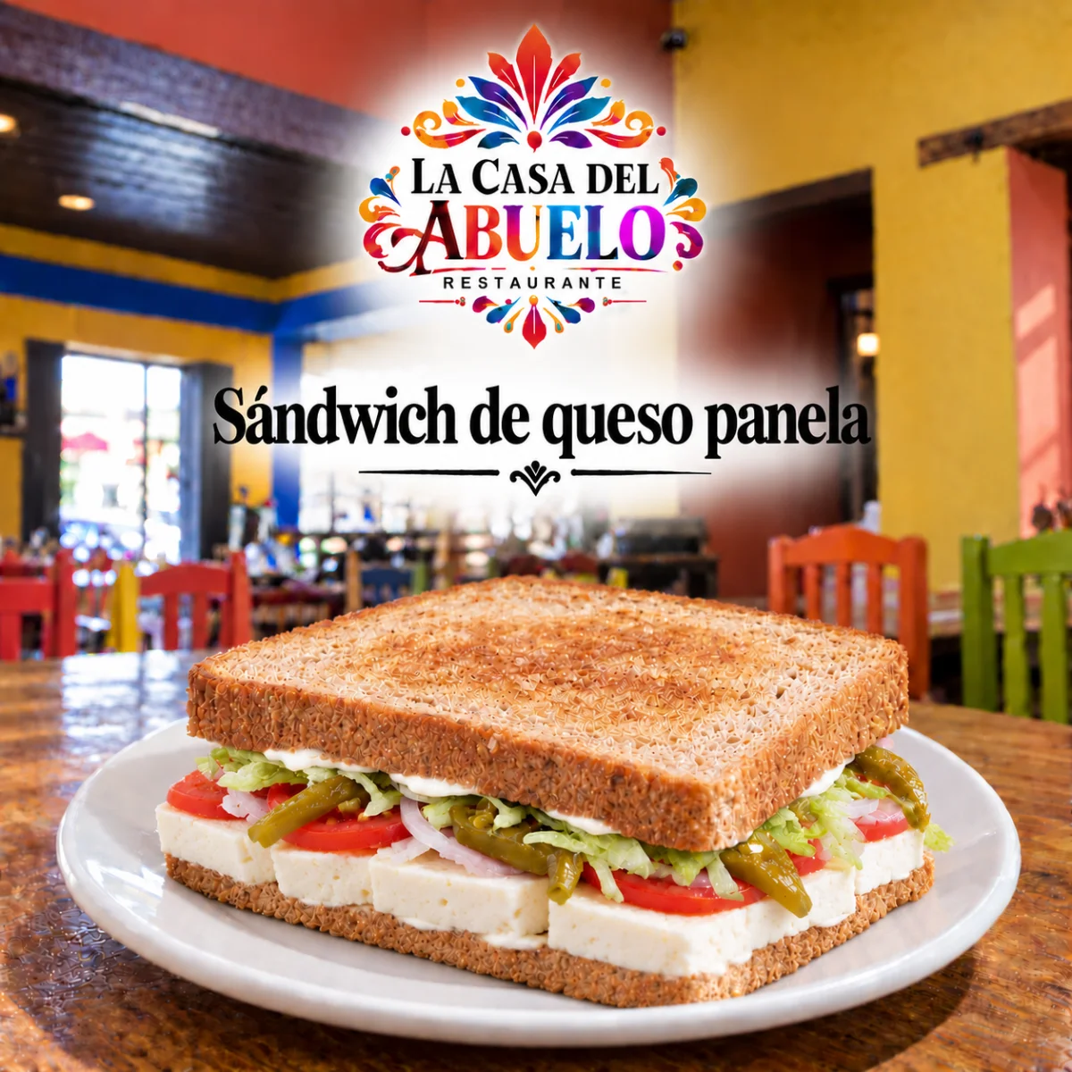 Sándwich de queso panela