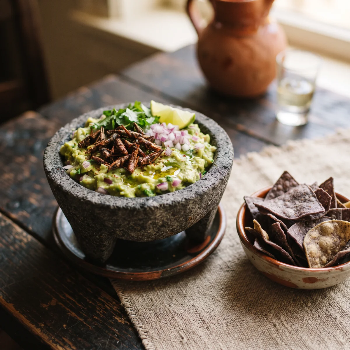 Guacamole con chapulines