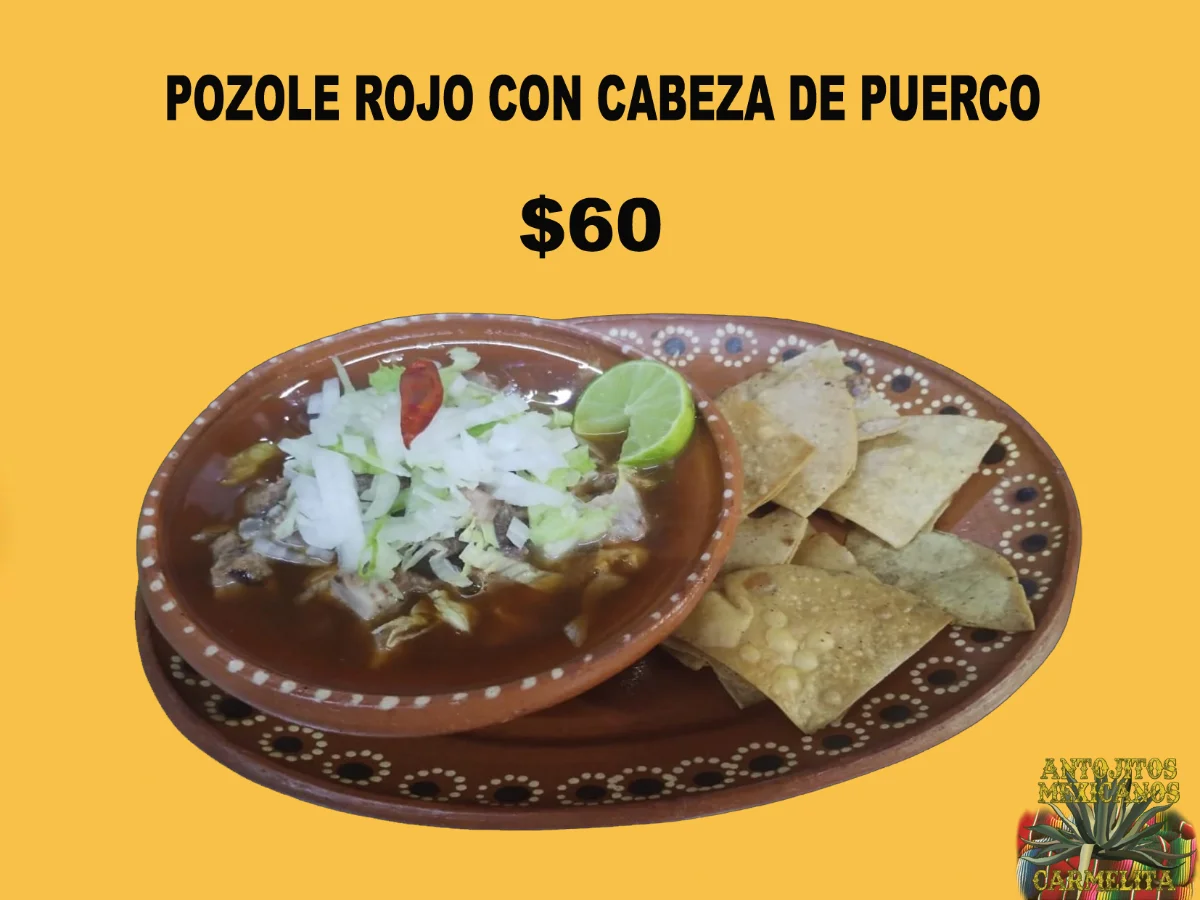 Pozole Rojo Litro de puerco